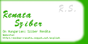 renata sziber business card