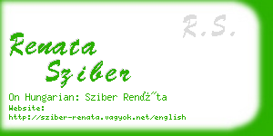 renata sziber business card